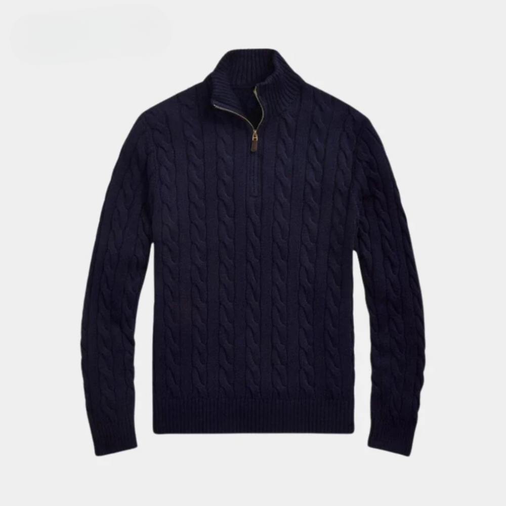 Chunky Timeless Knit-Zip Sweater